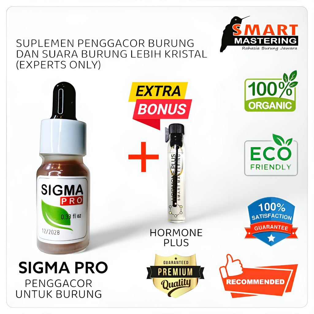SIGMA PRO Vitamin Penggacor Burung Murai Batu (Terbaik, Best Seller, Formulated for Expert Use Only)