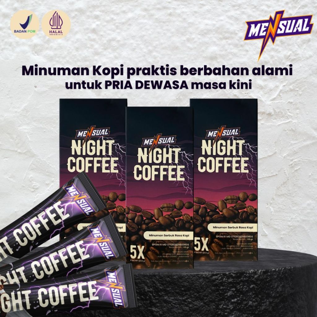 

[BPOM] Mensual Night Coffee Minuman Kopi Penambah Stamina Untuk Pria Dewasa