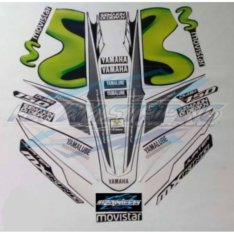 Striping Standar Yamaha MX KING MOVISTAR
