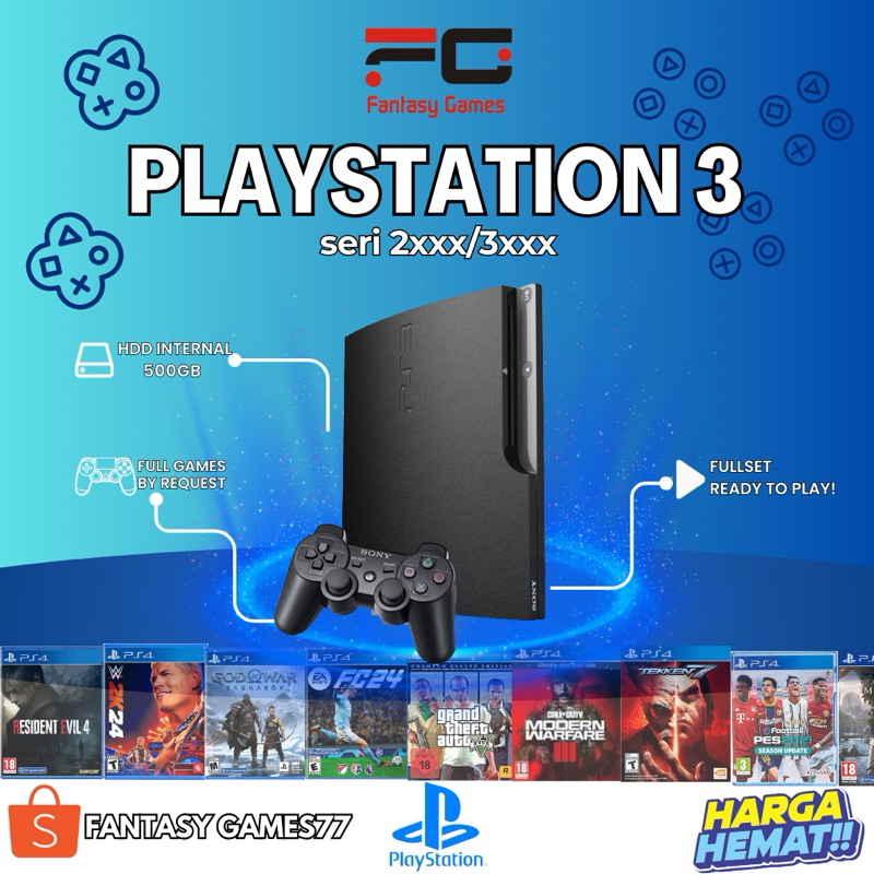 Ps3 Slim Sony seri 30xx HDD 500GB
