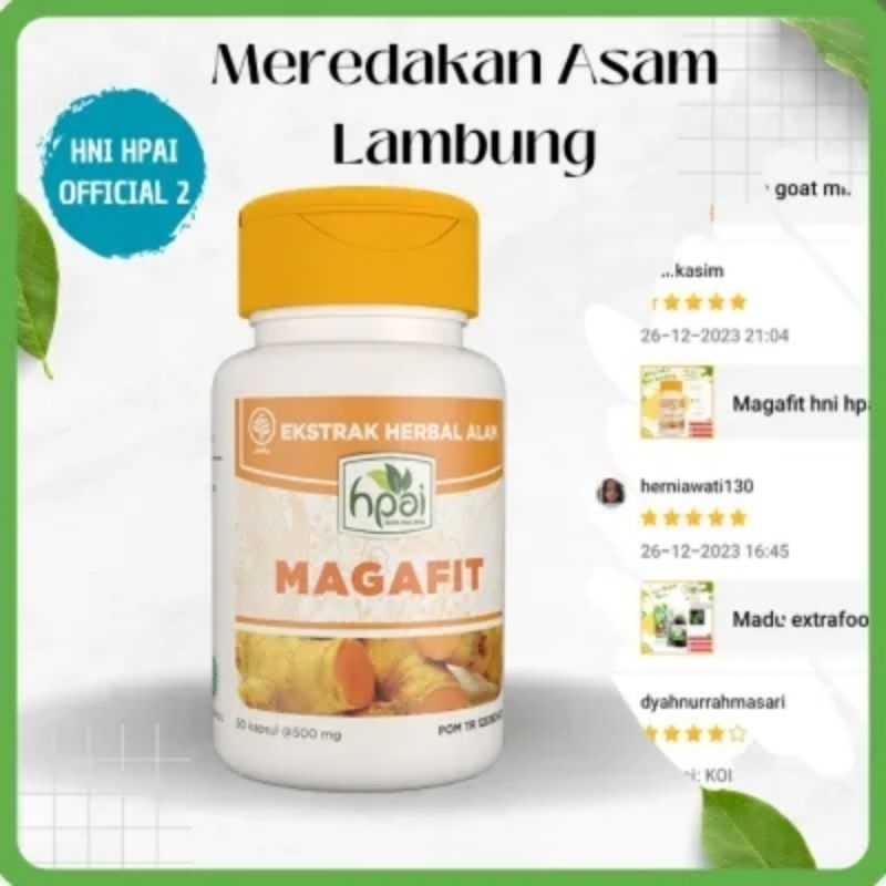 Magafit hni hpai obat herbal maag asam lambung extrak kunyit putih