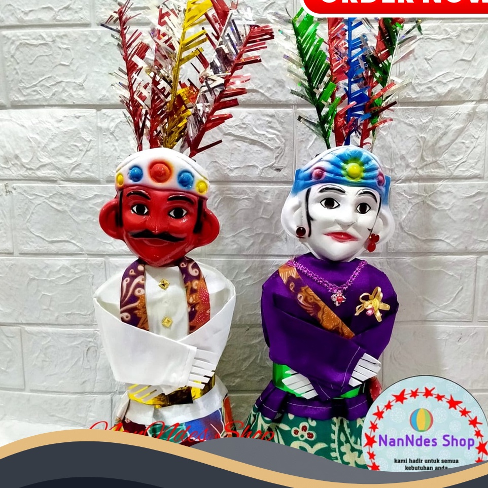 SUPERRR DISKOONNN Ondel Ondel Boneka Khas Tradisional Jakarta Betawi BESAR dan KECIL Abang Mpok  Suv