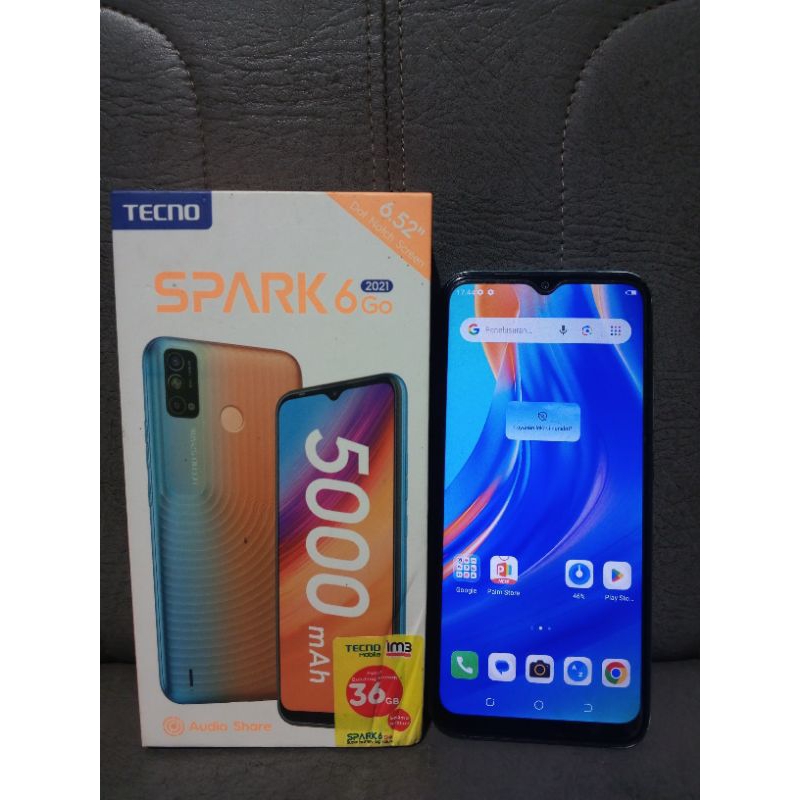 hp tecno spark 6 go 2021 2/32 second fullset normal