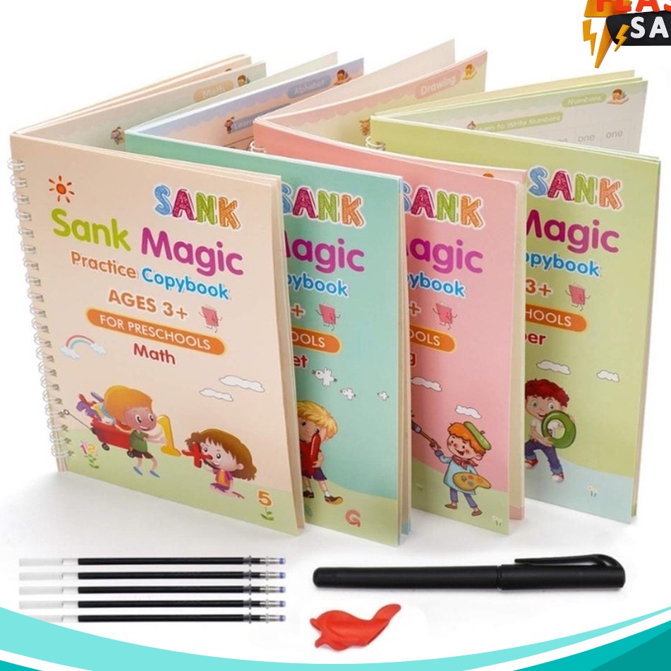 

REWARD PROGRAM Sank Magic Practice 1 Set Isi 4 Buku PulpenSet Buku Ajaib