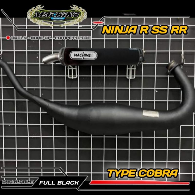 KNALPOT NINJA R SS RR TYPE COBRA HITAM DOFF ORIGINAL MACHINE BUKAN ABRT