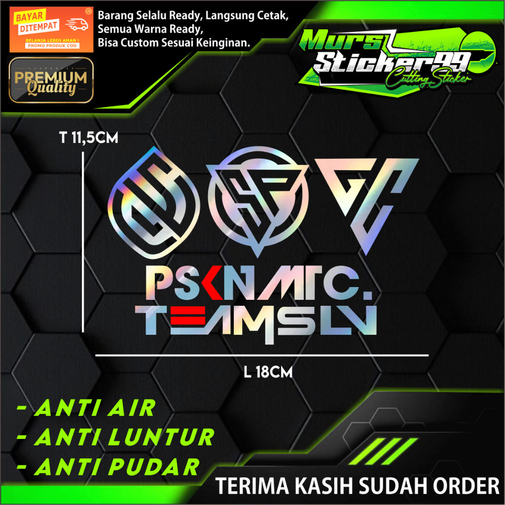 Sticker Cutting LOGO3 PSKNMTC TEAMSLV 5pcs