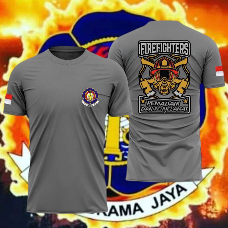 kaos damkar 006 motif tengkorak terbaru 2024 drifit brazil