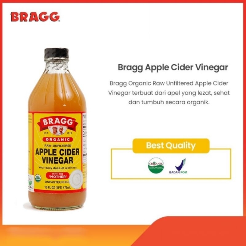 

Bragg Cuka apel murni dan appel cider vinegar 473-946ml