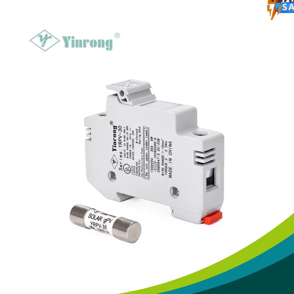 SUPER HEMAT Solar PV Fuse Holder 1VDC  PV Fuse 1523A Solar Panel Surya