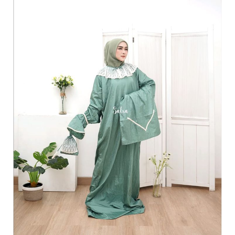 MUKENA ABAYA TRAVELING PARASUT FREE SAJADAH