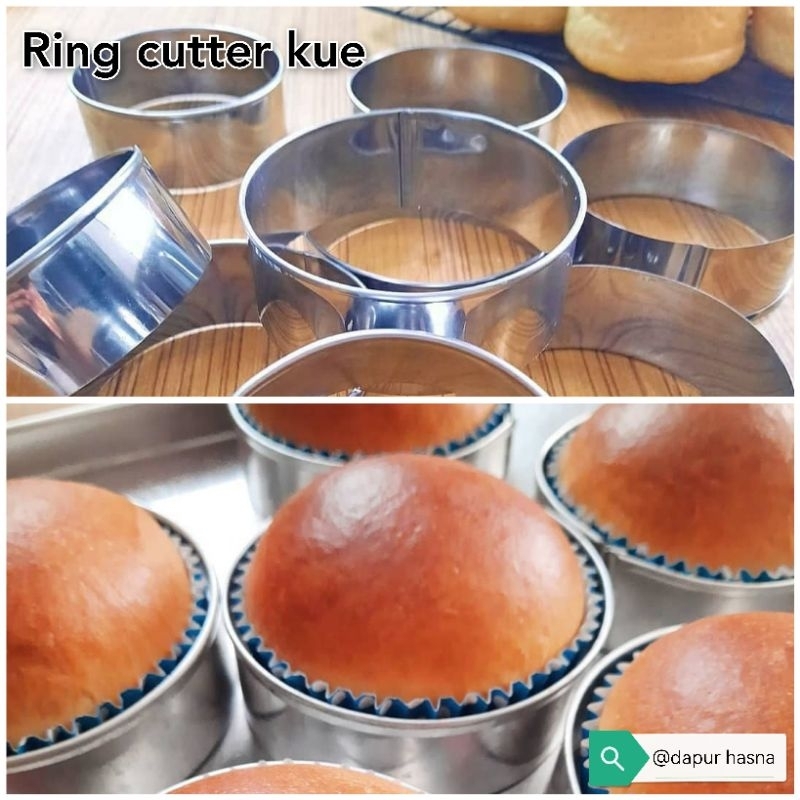 RING CUTTER BURGUR RING CUTTER CETAKAN KUE ROTI RING BULAT DIAMETER 10 CM