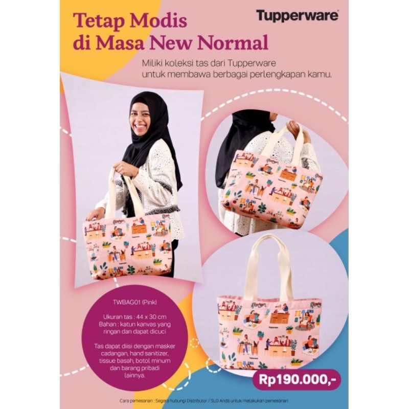 Tas Katun Kanvas Pink