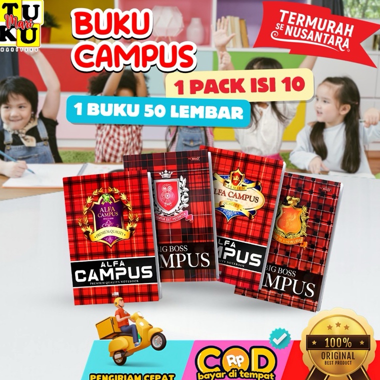 

Terkini buku tulis campus besar isi 5 lembar 1 pak isi 1buku 1buku PREMIUM QUALITY D56