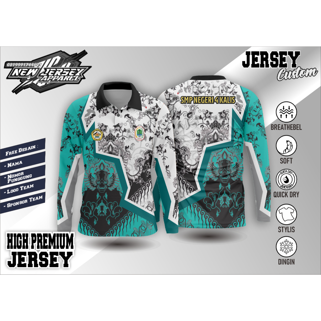 Jersey Custom PGRI / GURU / PNS (Free desain, nama, logo dan Sponsor)