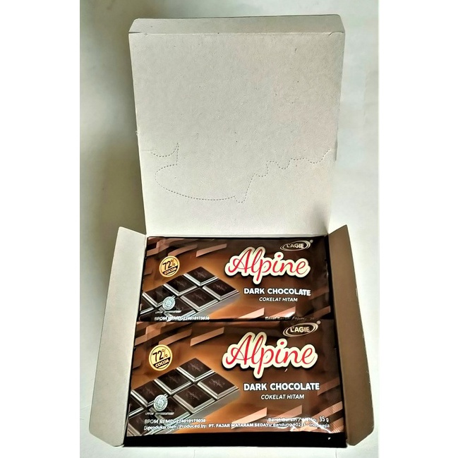 

READYV Lagie Alpine Dark Chocolate Box 12 pcs Berkualitas