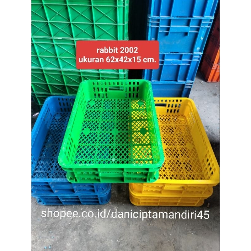 keranjang container rabbit type 2002, krat Roti, keranjang plastik industri serbaguna