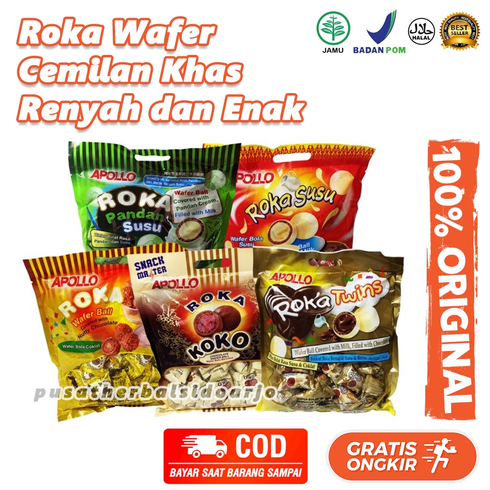 

Apollo Roka Wafer Bola Coklat Roka Chocolate Wafer Ball