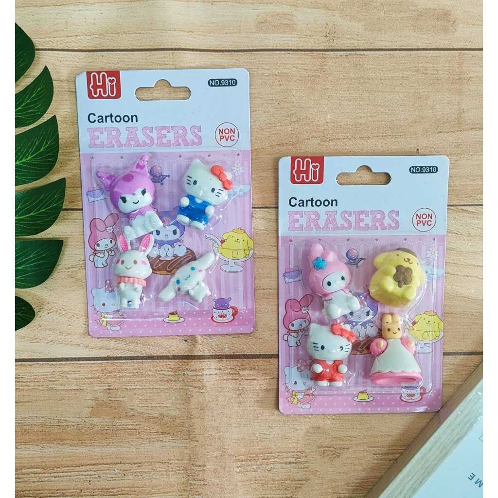 

Penghapus Papan Sanrio - Eraser Sanrio 1 Pack Isi 4 Pcs - Penghapus Sanrio