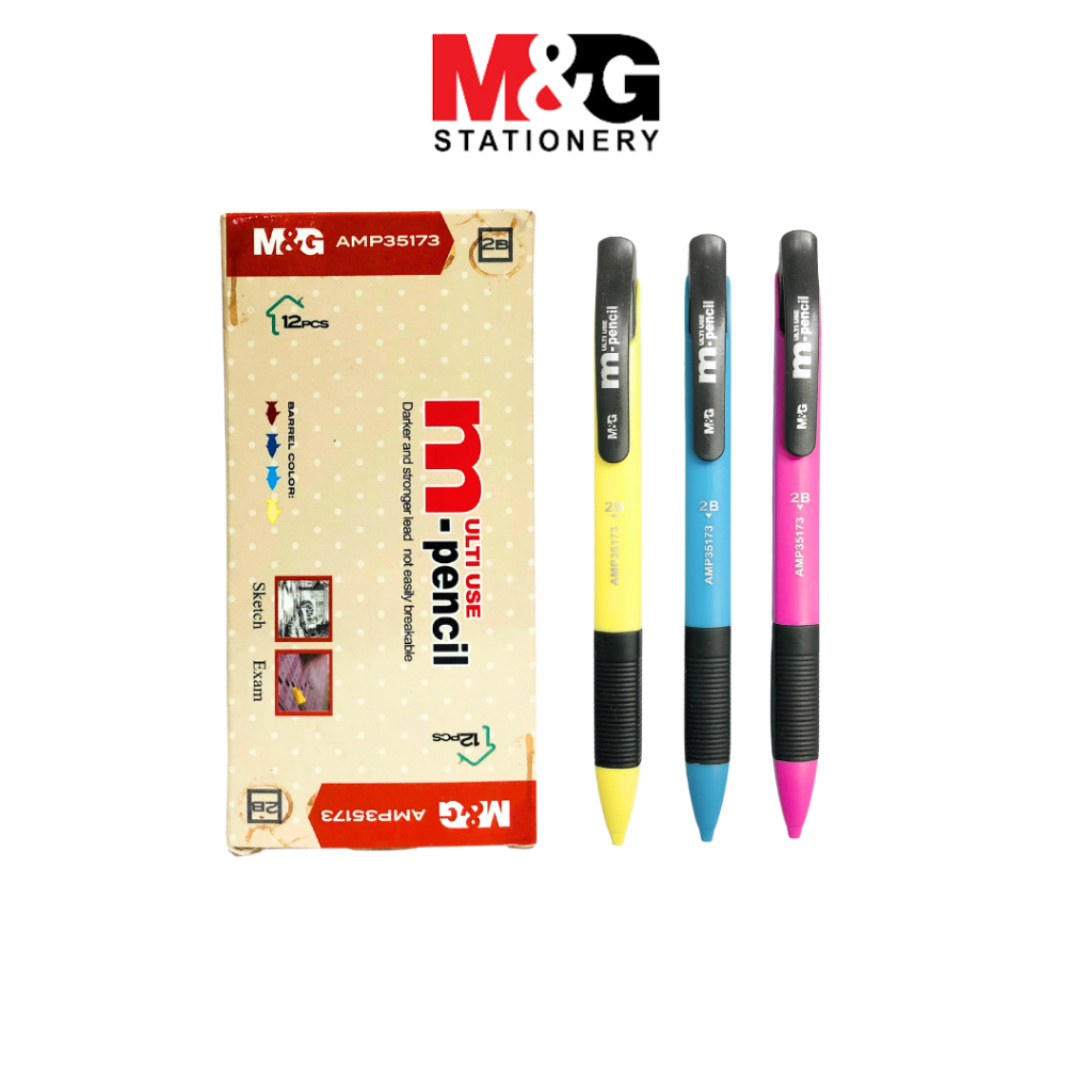 

Mechanic Pencil M&G #AMP35173 Pensil Mekanik Refil Chisel Lead Tip 1.8mm - SATUAN