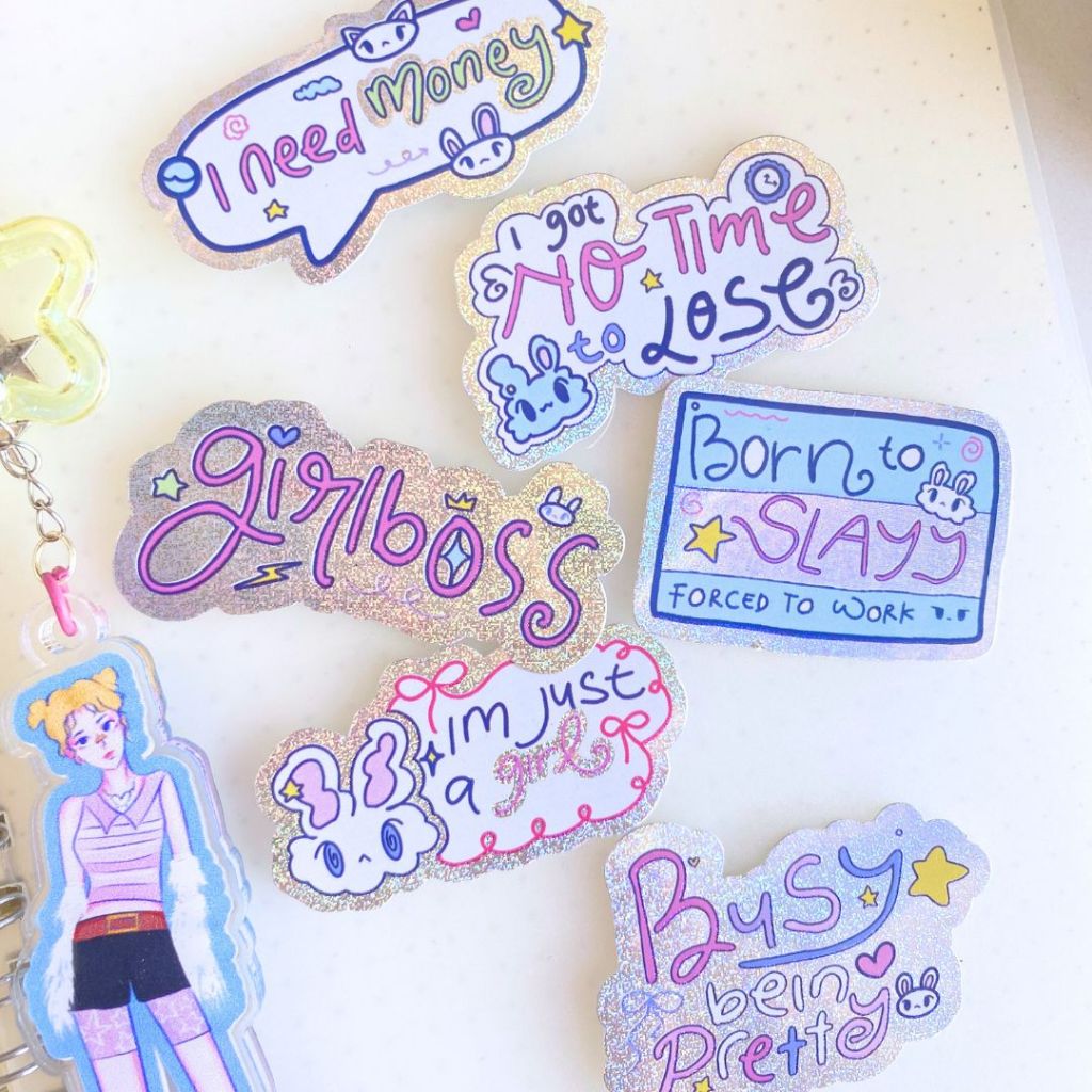 

Hologram Single Die Cut Sticker Vol 1 by Nooviay studio