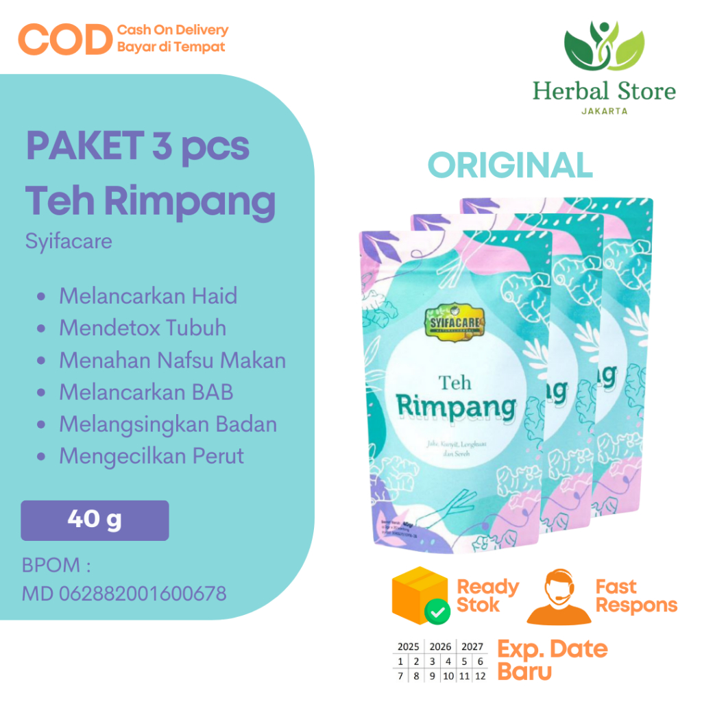 

Paket 3 Bungkus Teh Rimpang BPOM Syifacare ala JSR Teh Celup Rempah 100% Bahan Alami Teh Diet Detox Minuman Pelangsing Herbal Imunitas