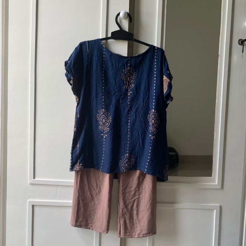 Setelan anak celana panjang bahan katun rayon