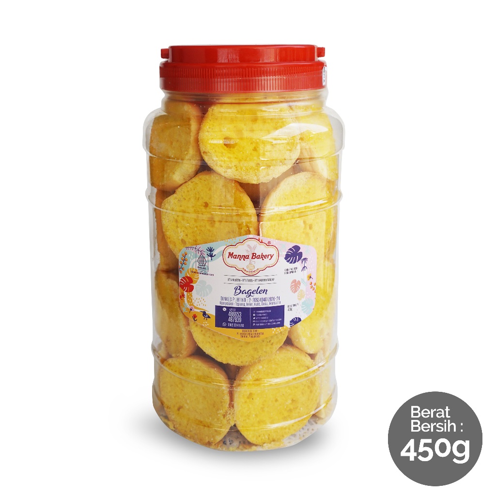 

ROTI KERING BAGELEN CRUNCHY BEST SELLER - TOPPING BUTTER & TABURAN GULA - TOPLES 450 GR