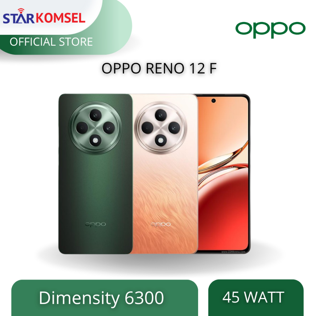 HP OPPO RENO 12F 4G 8/256 GARANSI RESMI OPPO INDONESIA