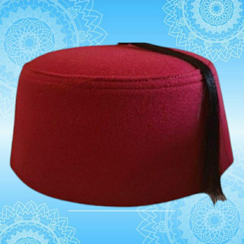 Peci Ottoman Sultan Abdul Hamid Turki Usmani Fes Fez Tarbus Maroko Sufi Songkok Kopyah Kopiah Merah 