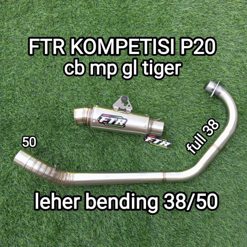 PROMO Knalpot FTR kompetisi p20 saringan full dan stengah TIGER CB GL MP leher nending 38/50 speck u