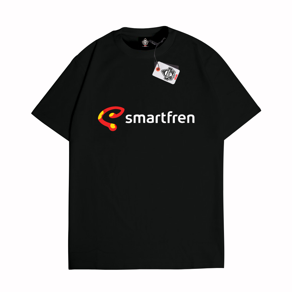 KARIMAKE Kaos Baju T Shirt Distro Unisex Gambar Provider SMARTFREN Logo Hologram