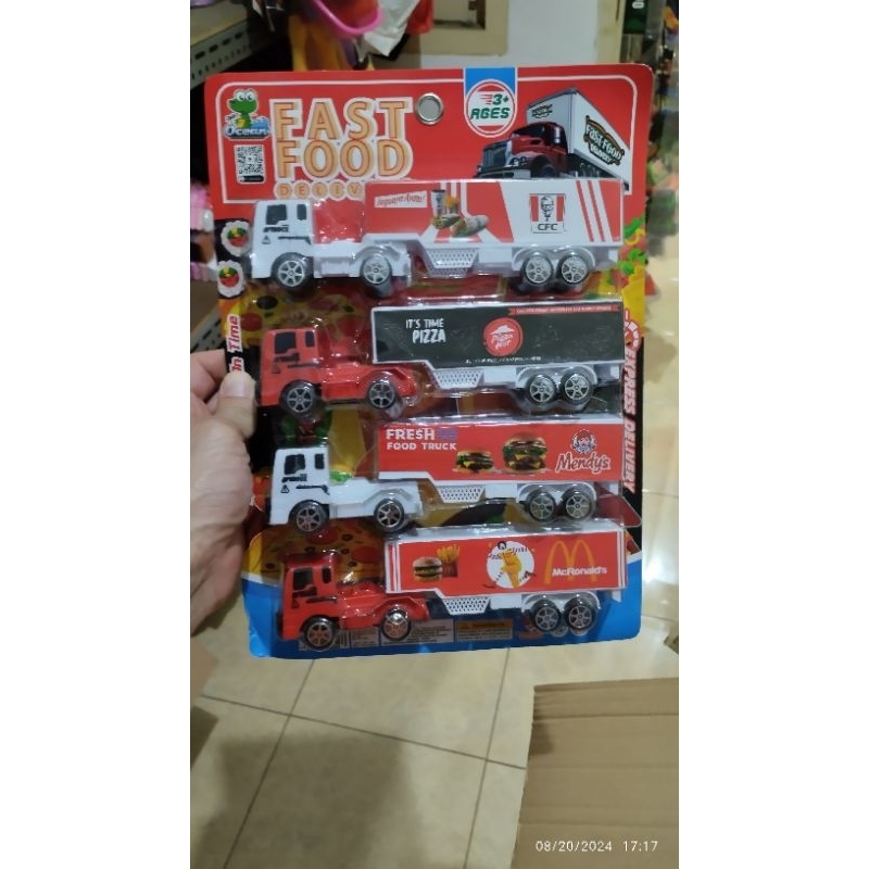 mainan mobil truk fasy food delivery oct6395