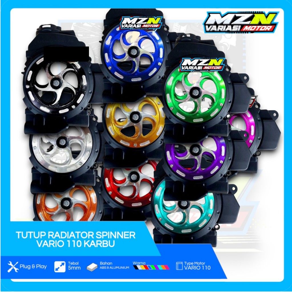 Tutup Radiator Vario 110 Karbu Cover Radiator Vario 110 Karbu Set Spinner Blade PNP Vario 110 Karbu 