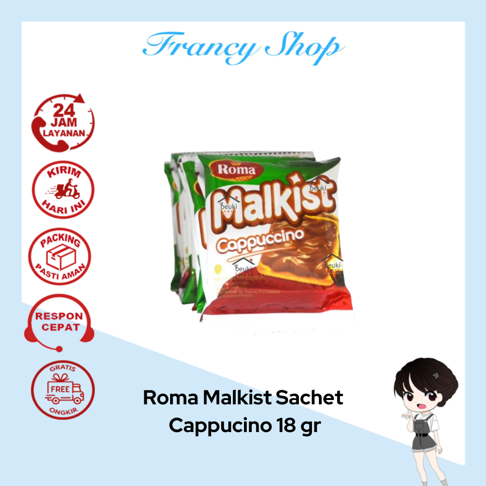 

Biskuit Roma Malkist Cappucino Sachet 18 gr