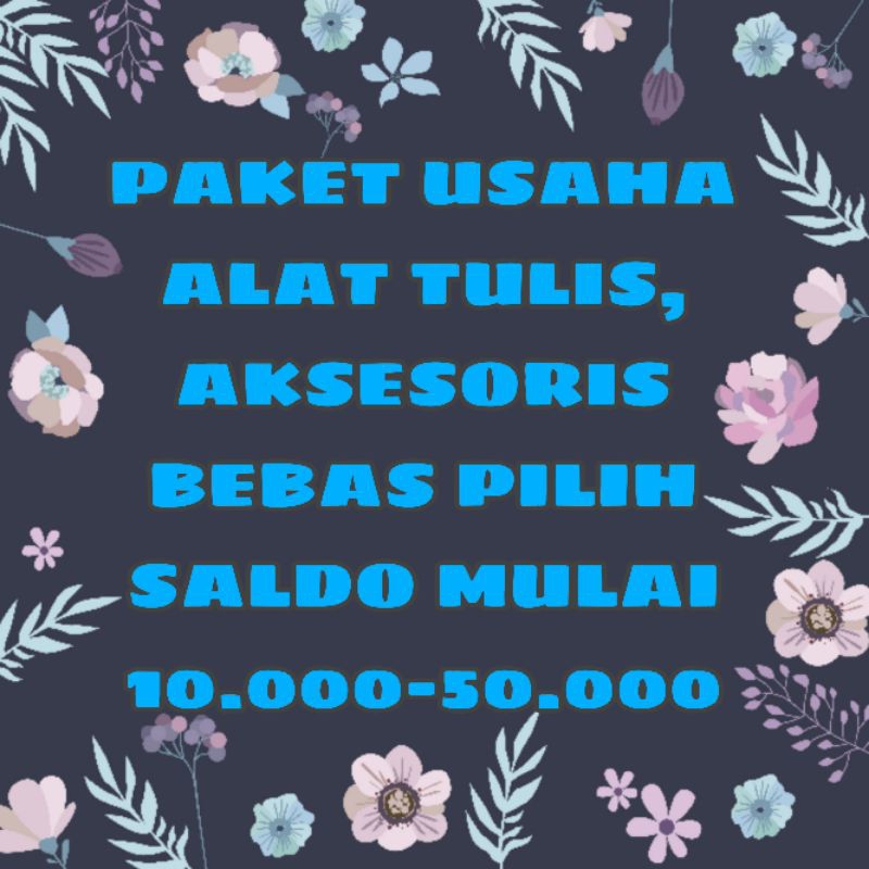 

paket usaha atk dan aksesoris bebas pilih di live