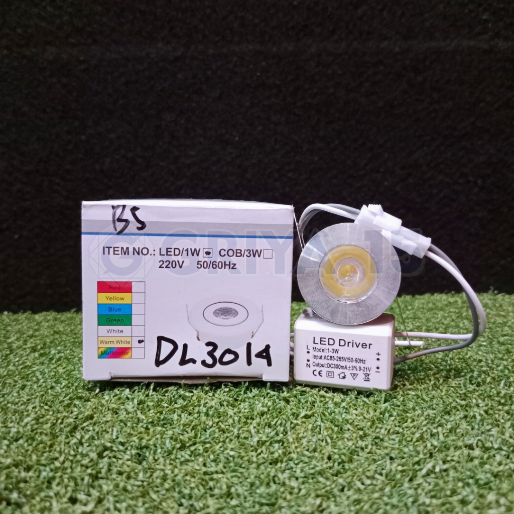 Lampu Downlight Spot Bossecom 3014 1W