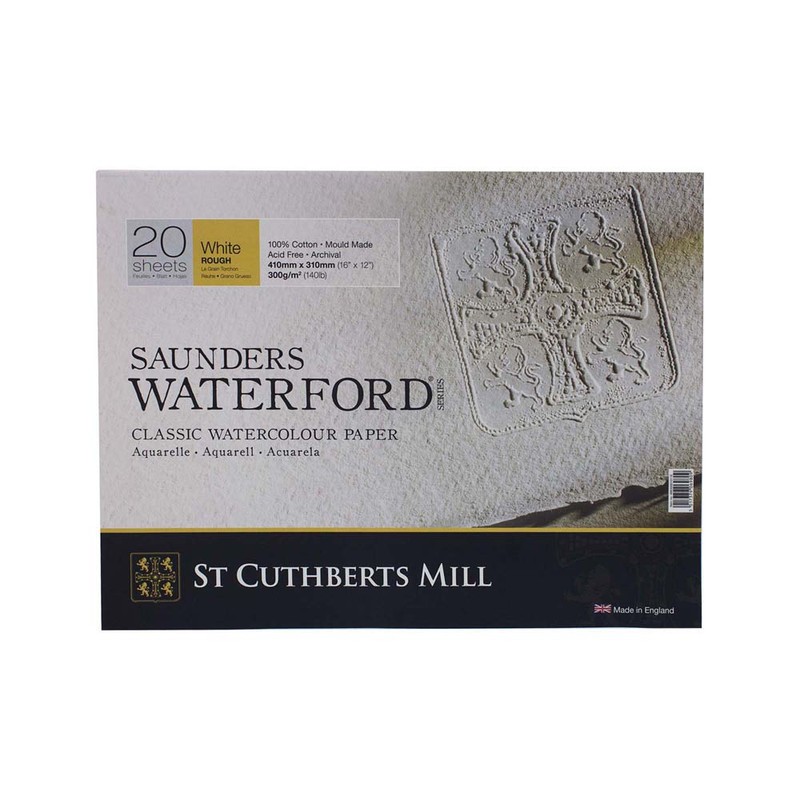 

St Cuthberts Mill Saunders Waterford Rough Block White 20S 410X310Mm 300G