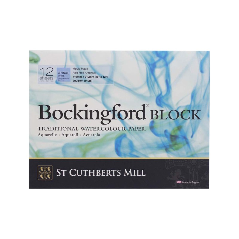 

St Cuthberts Mill Bockingford Cold Pressed White 12S 410X310Mm 300G