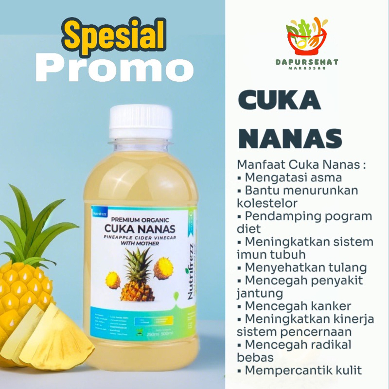 

Nutrifrezz - Cuka Nanas Asli With Mother - Diet Detox - Organik Tanpa Campuran - 250ml mengatasi asma kolesterol meningkatkan sistem imun ready makassar