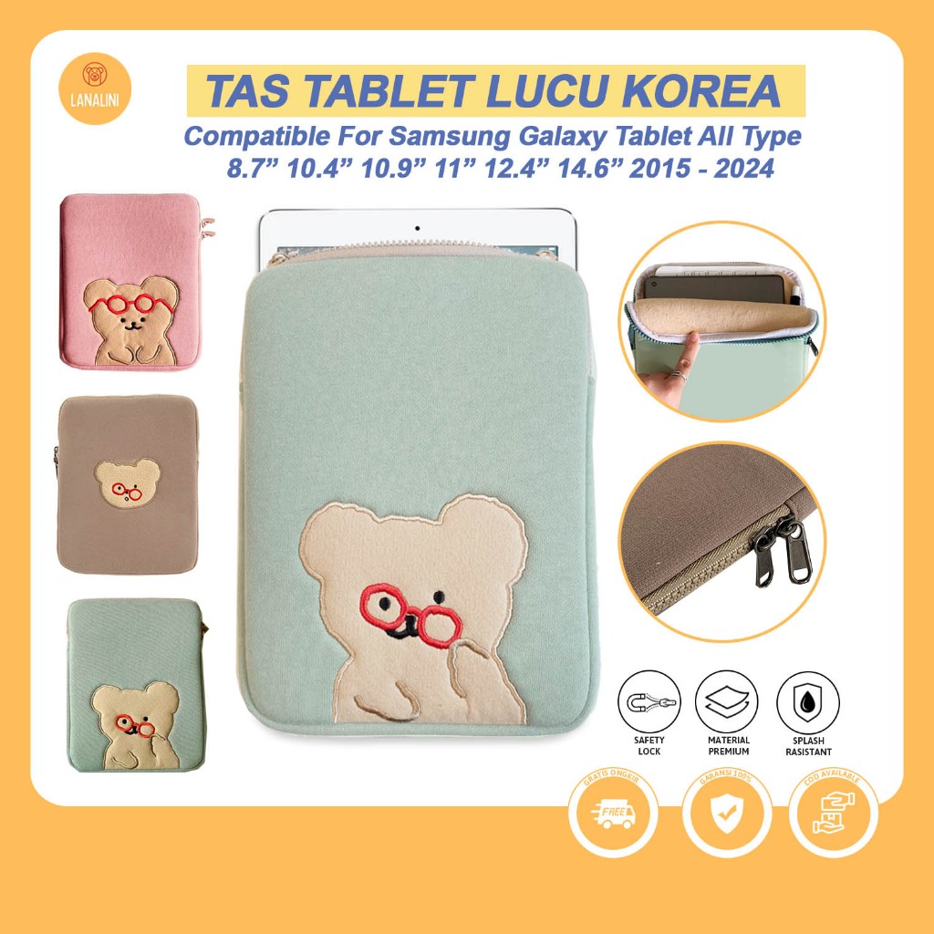 Sleeve Pouch Pelindung Case Samsung Galaxy Tab S11 2025 S S2 S3 S4 S5E S6 S7 S8 S9 S9+ S10+ FE A6 7 