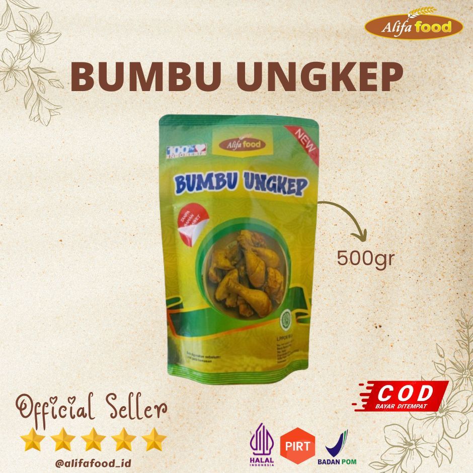 

ALIFA FOOD - Bumbu Ungkep, Bumbu Bakar, Bumbu Ungkep Ayam-Lele-Ikan, dll, 500gr