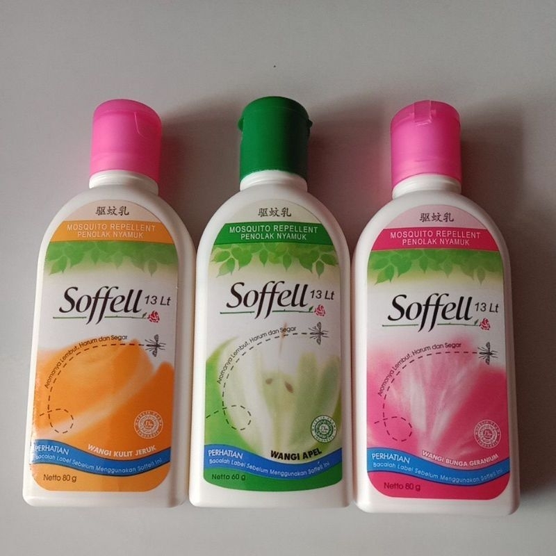 soffel anti nyamuk 60g/soffel lotion nyamuk bottole
