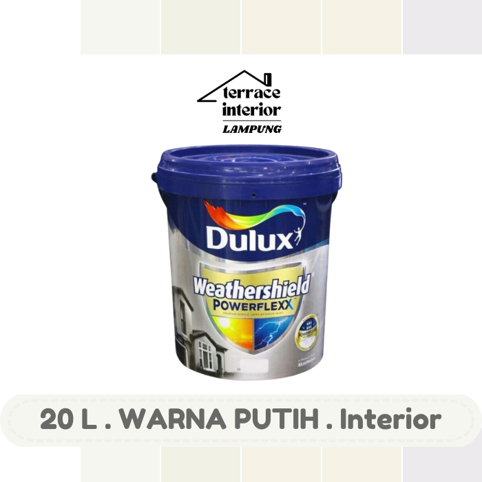 Cat Tembok Dulux Weathershield Powerflex Exterior 20 L Putih Gloss