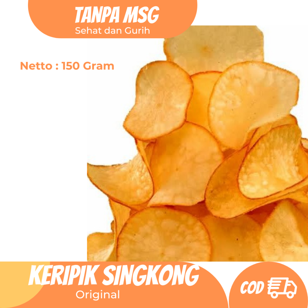 

KRIPIK SINGKONG GURIH 150gr FREE MSG