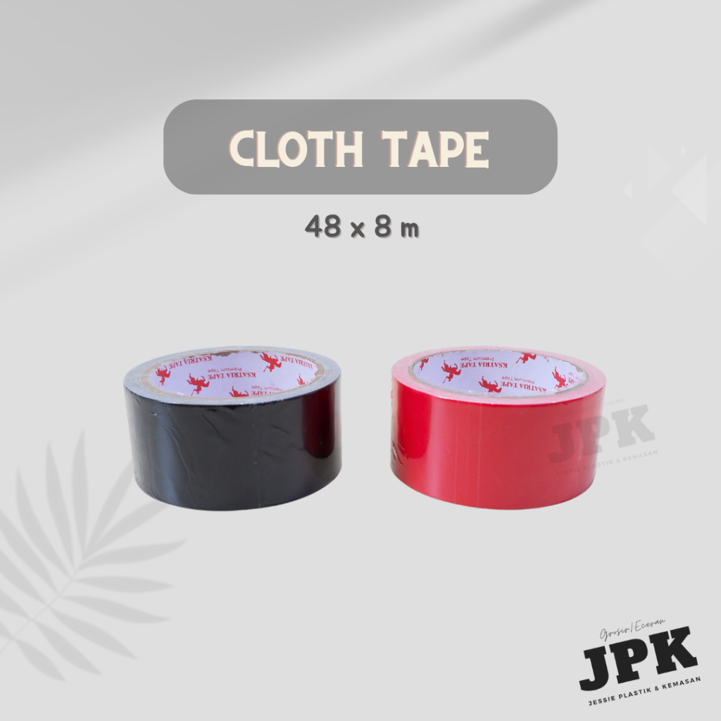

Lakban Cloth Tape / Lakban Kain Hitam / Merah - 48 x 8 m