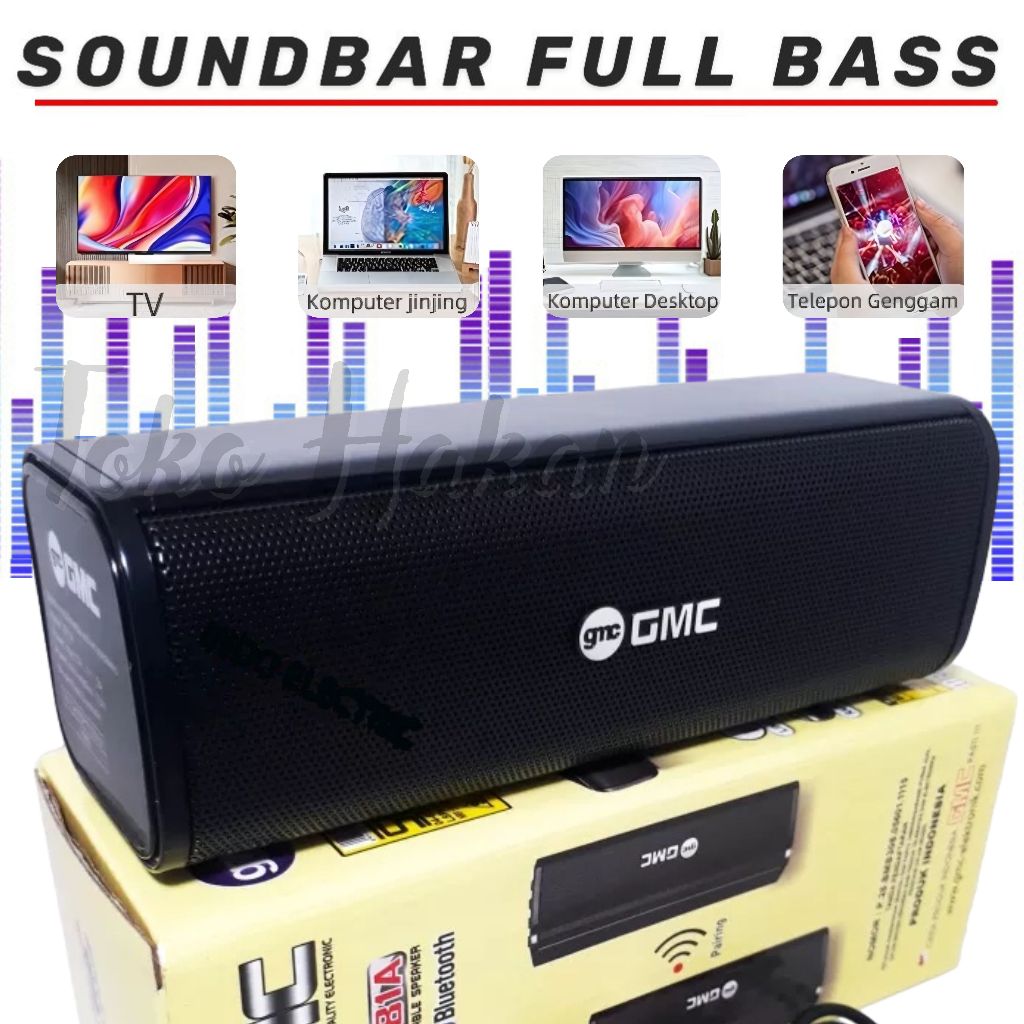 Speaker Bluetooth GMC 881A / Soundbar Bluetooth Wireless Bisa Di Cas USB / Speaker Soundbar Full Bas