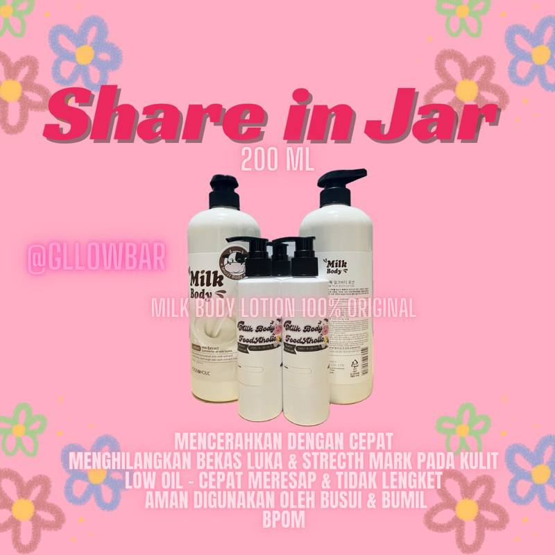 MILK BODY LOTION FOODAHOLIC SHARE IN JAR