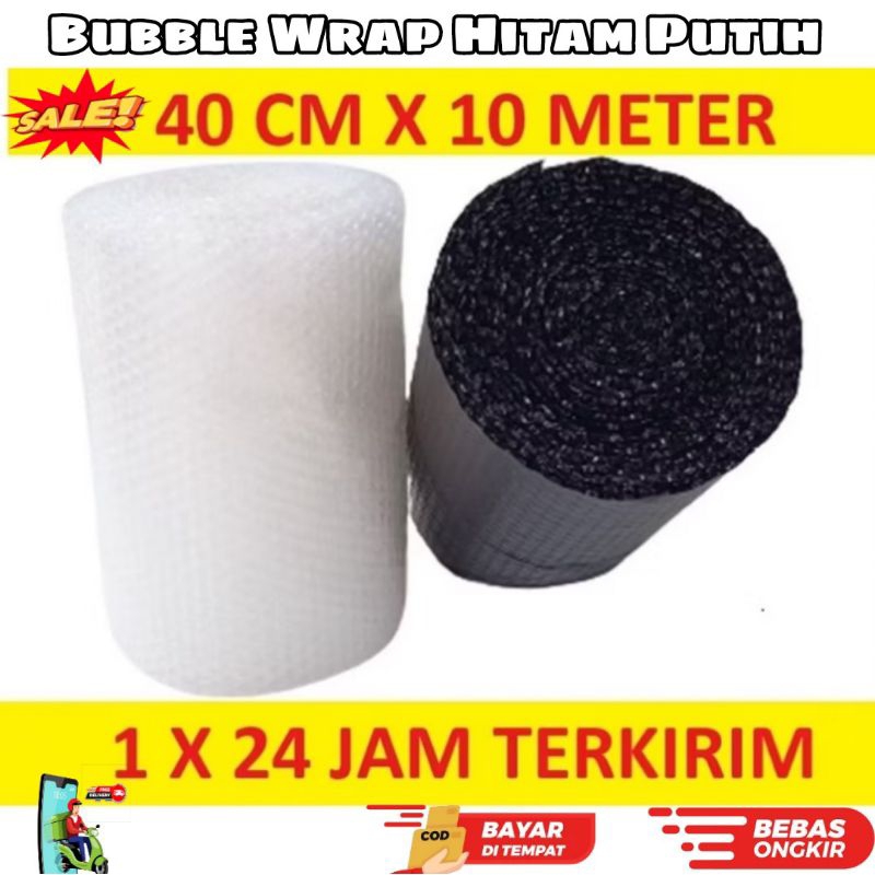 

Bubble Wrap Hitam Putih Uk 40cm x 10meter MTAP Jamin Tebal