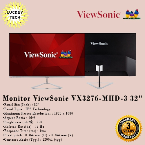 Monitor ViewSonic VX3276-MHD-3 32"