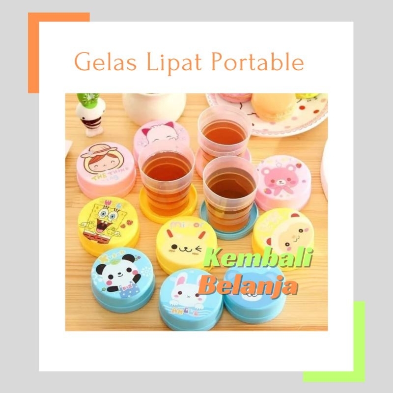 Gelas Lipat Plastik/ Gelas  Travel/ Gelas Lipat Portable Multifungsi/ Gelas Lipat Serbaguna/ Gelas L